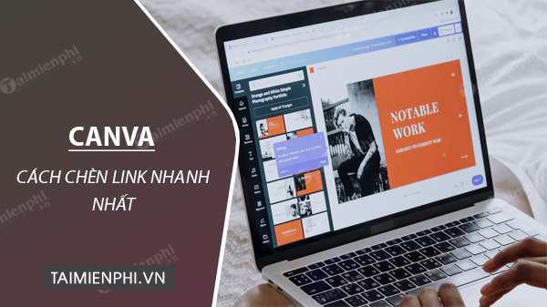how to insert link on canva