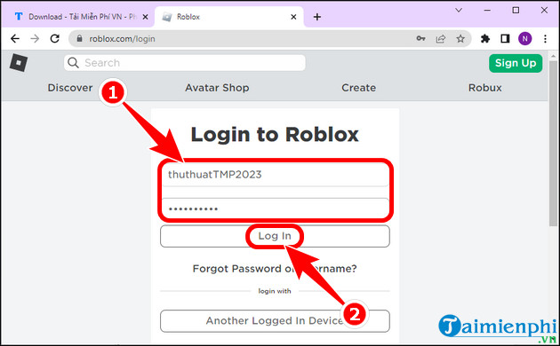 how to login roblox on android