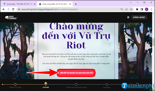 how to connect garena alliance with riot game