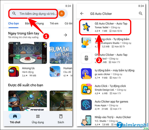How to install gs auto clicker on Android