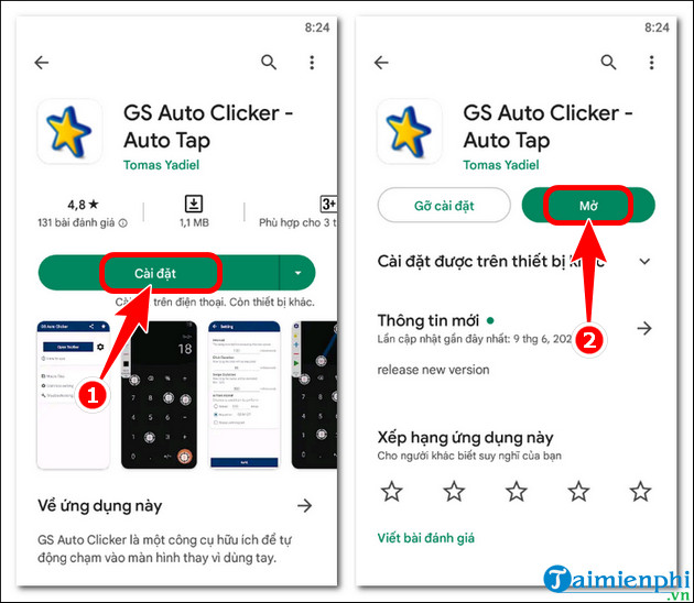 How to install gs auto clicker on Android phones?