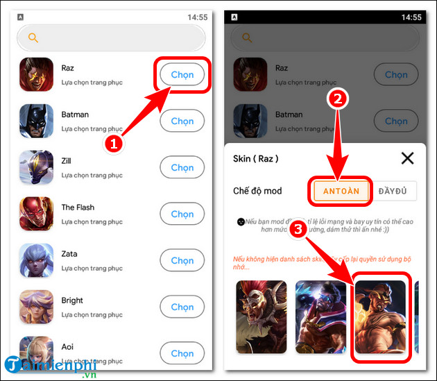 How to use nox mod skin related mobile